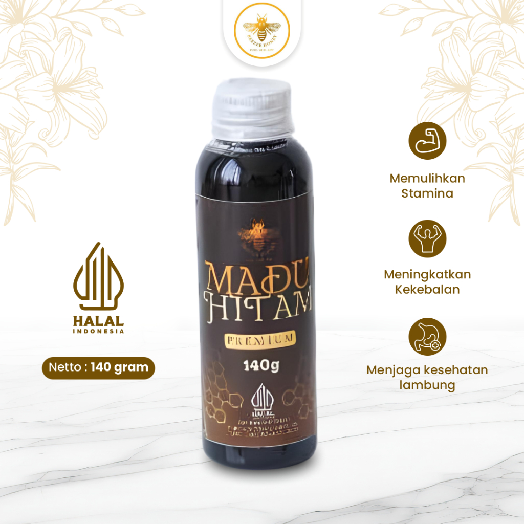 

Madu Hutan Hitam Asli Premium BeeZee Honey 140gr Tanpa Bahan Pengawet dan Pewarna Buatan Halal