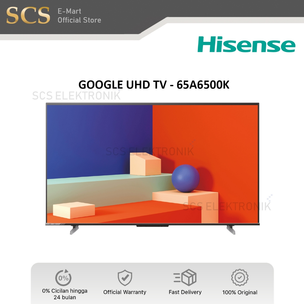 HISENSE 65A6500K Android Google TV LED 65 Inch Digital Smart 65A6500K 2024