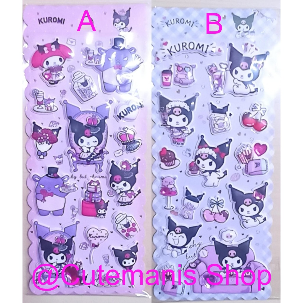 

Mainan Sticker Sanrio Sticker Timbul 3D My Melody Kuromi Cinnamoroll