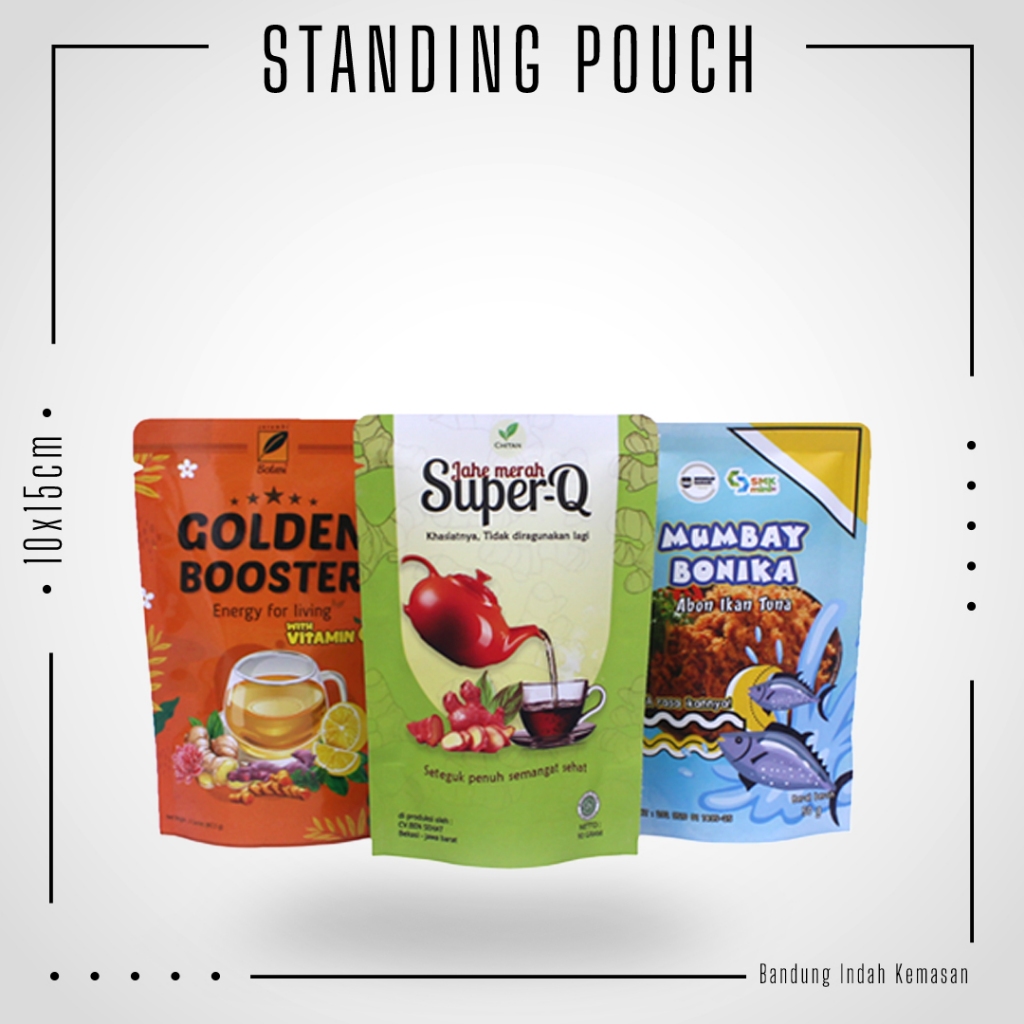 Cetak Kemasan Standing Pouch Full Print Ukuran 10x15