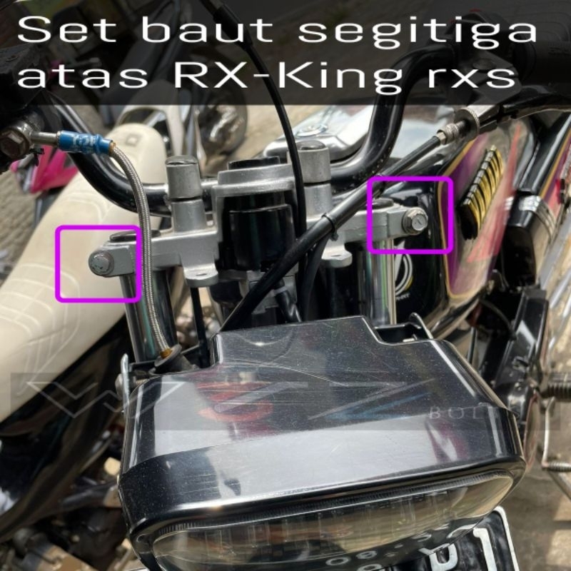 Set baut probolt stainless segitiga atas RX-King rxs Heng original stainles anti karat baut segitiga