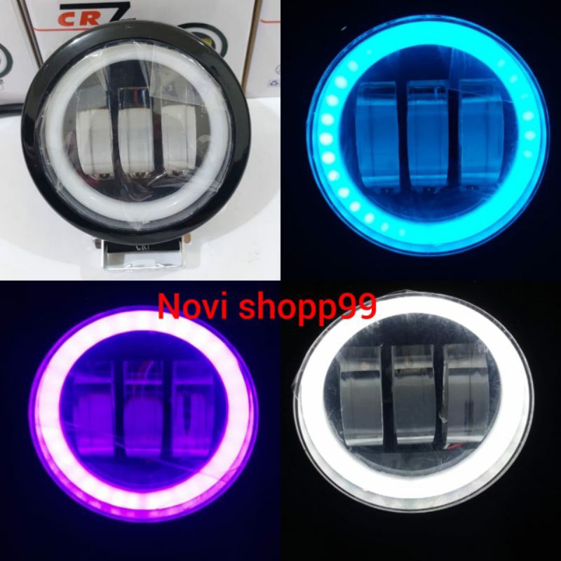 lampu tembak daymaker 3 mata bulat CR7 Lampu daymaker universal buat semua motor