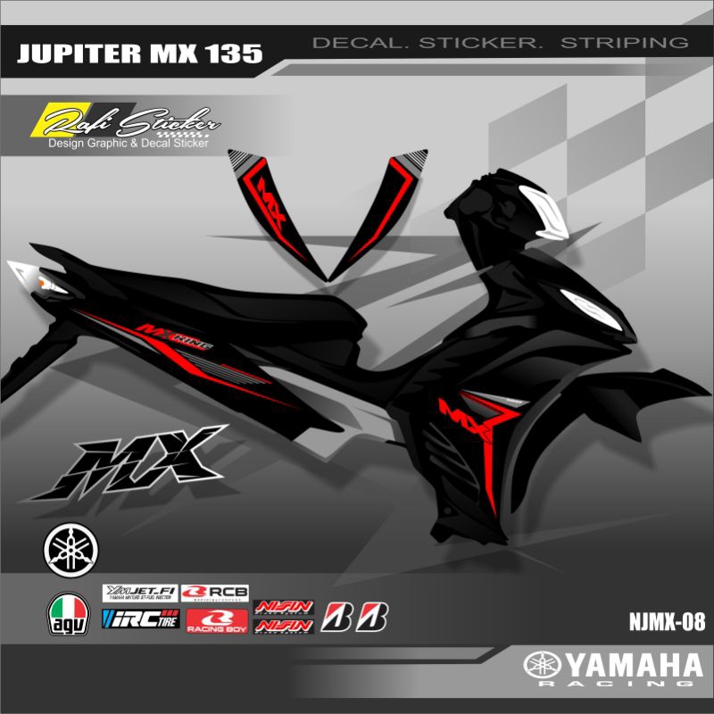 Striping Jupiter Mx 135 Variasi Simple / Stiker Motor Mx 135 Variasi Terbaru / Sticker Variasi Simpl