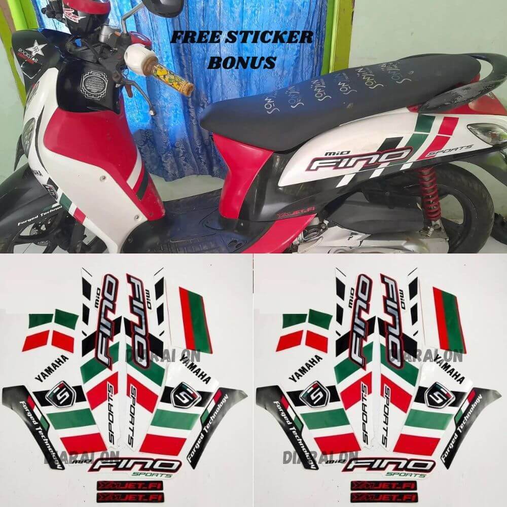 Striping Stiker Yamaha Fino 2014 - Fino Merah Murah