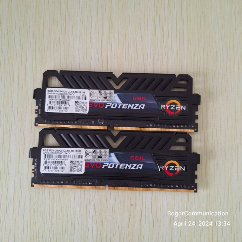 RAM DDR4 GEIL EVO POTENZA 16GB 2x8GB 3000MHz Desktop PC LONGDIMM