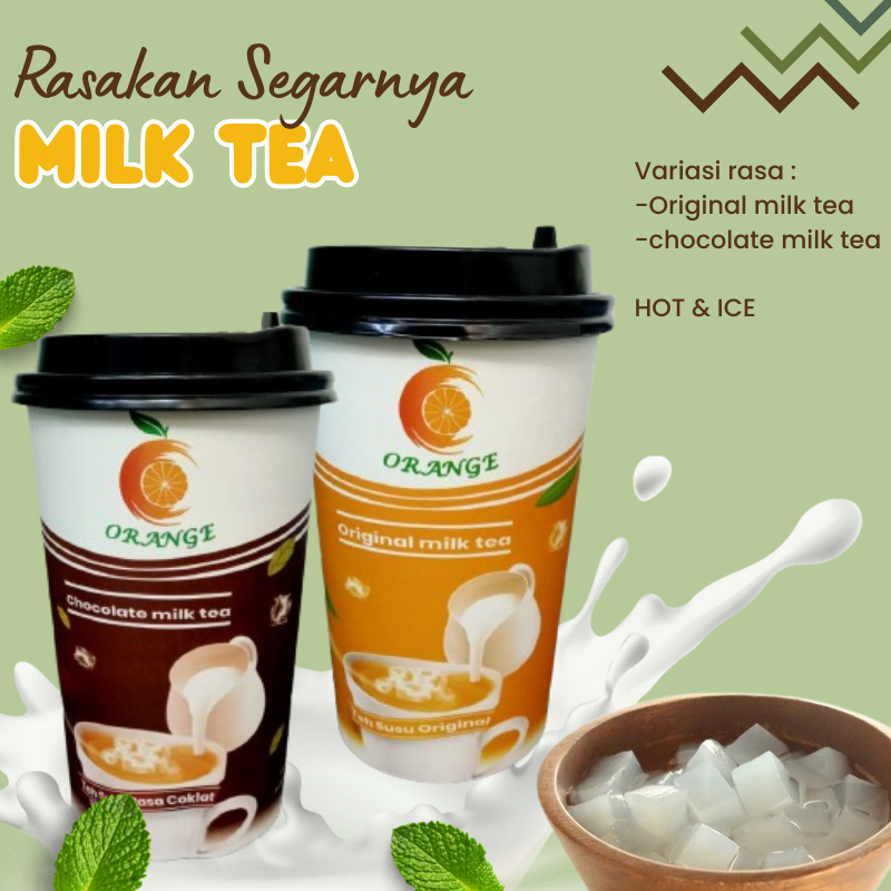 

Laris_Unik HOT & ICE 6PCS Minuman Milk Tea Coklat + Cup Bubuk Minuman Rasa Serbuk Minuman Kekinian +Toping Jelly Minuman Instan