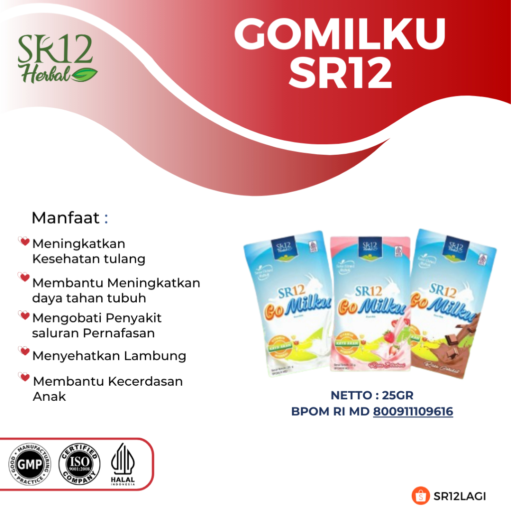 

Go Milku SR12 Sachet Ecer Susu Kambing Etawa Herbal tidak Amis