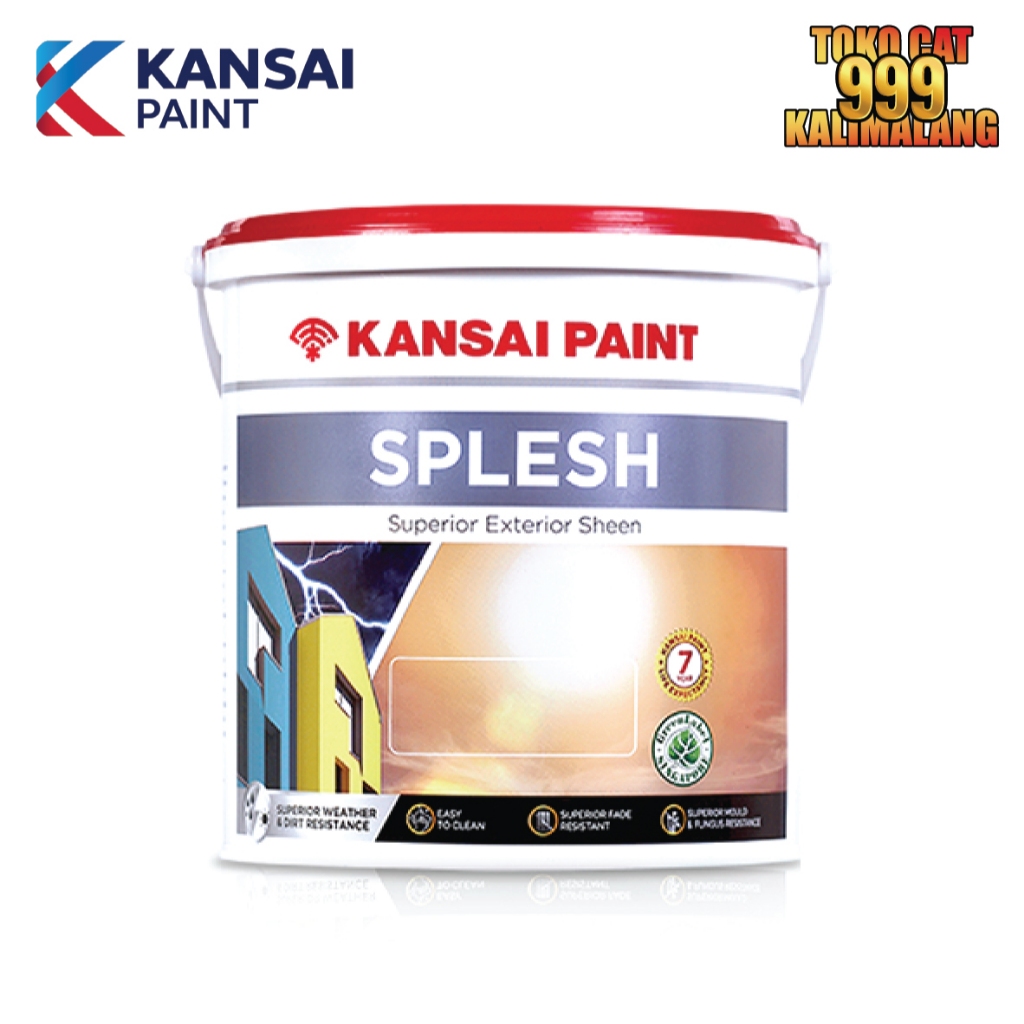 Cat Tembok Rumah Exterior Kansai Paint Splesh Warna Putih Galon 2,5 L