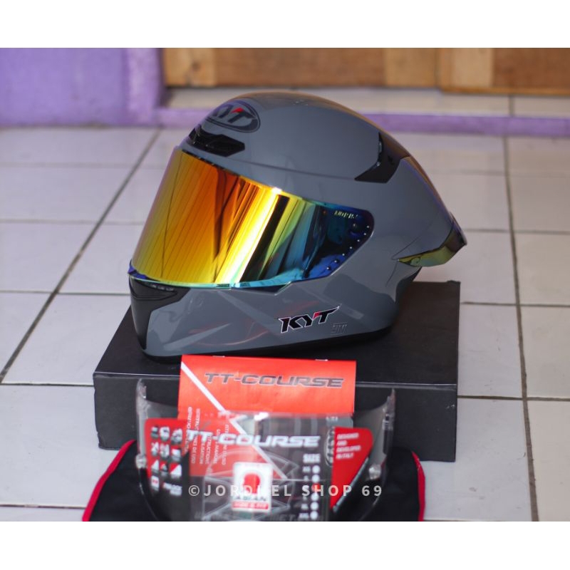 KYT TTC grey paket ganteng tt course terbaru | AGV PISTA GPR carbon 1:1  mulus