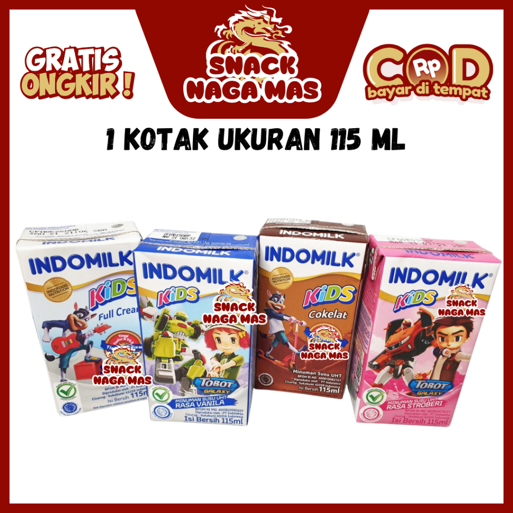 

SUSU INDOMILK KID 115 ML RASA COKLAT / STRAWBERRY / FULLCREAM
