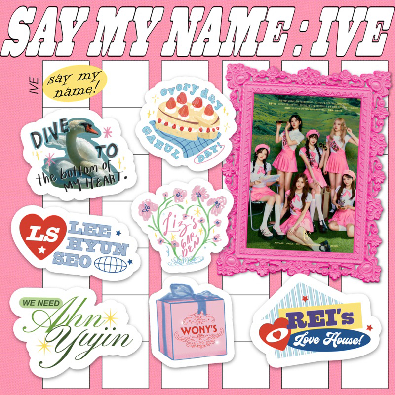 IVE member name sticker - Say My Name