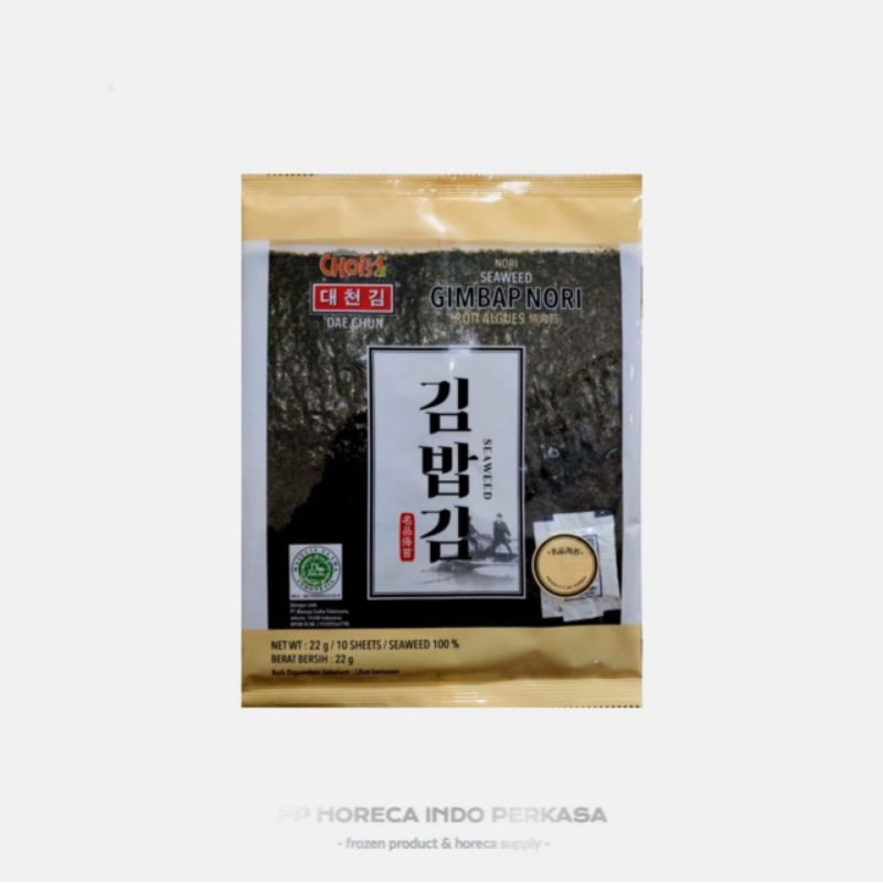 

Daechun gimbap nori 10 sheets size 18x 20 cm 22 gram