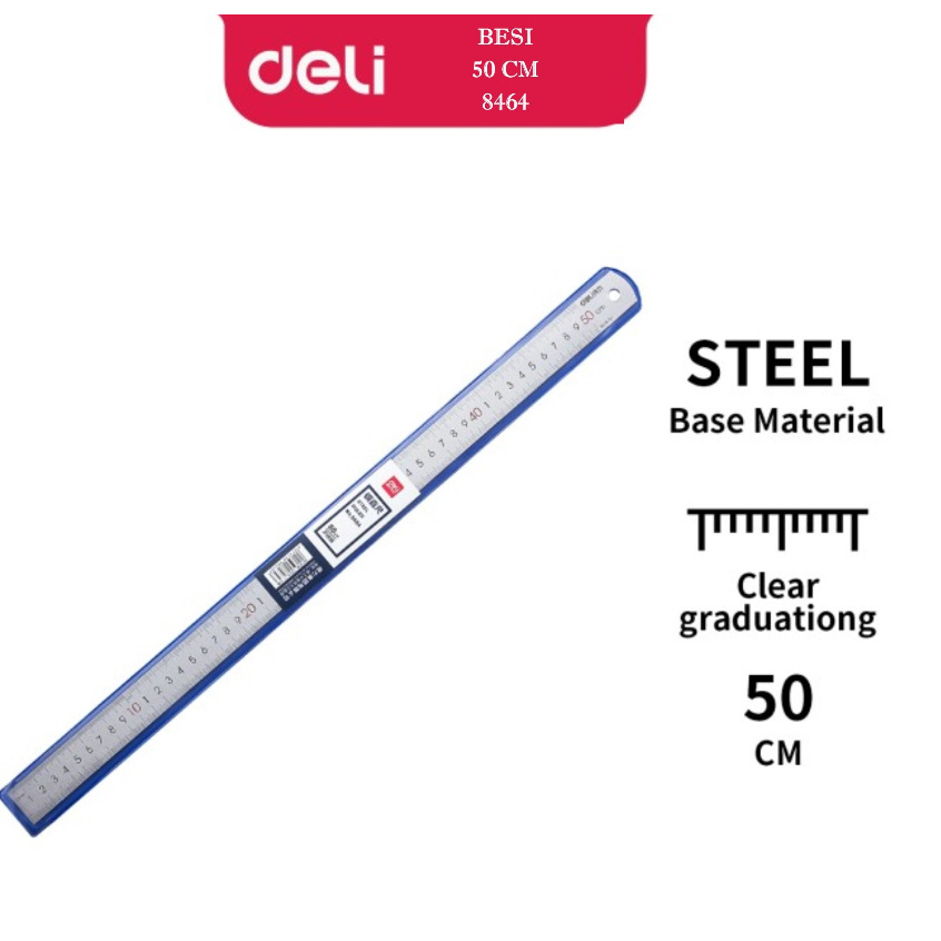 

RULER / GARISAN / PENGGARIS STAINLESS STEEL / PENGGARIS BESI 5O CM DELI 8464