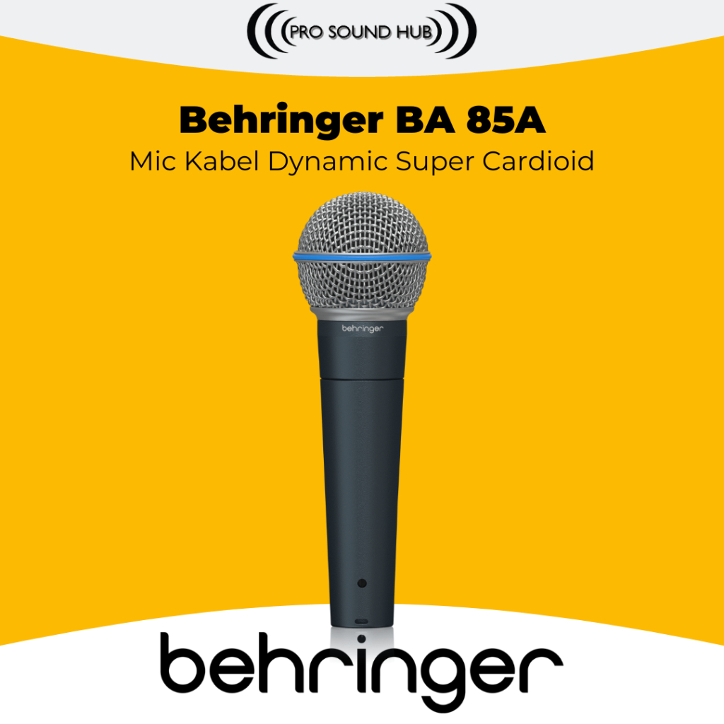 Behringer BA 85A Mic Kabel Dynamic Microphone Super Cardiod Wired Cable BA85A Mikrofon
