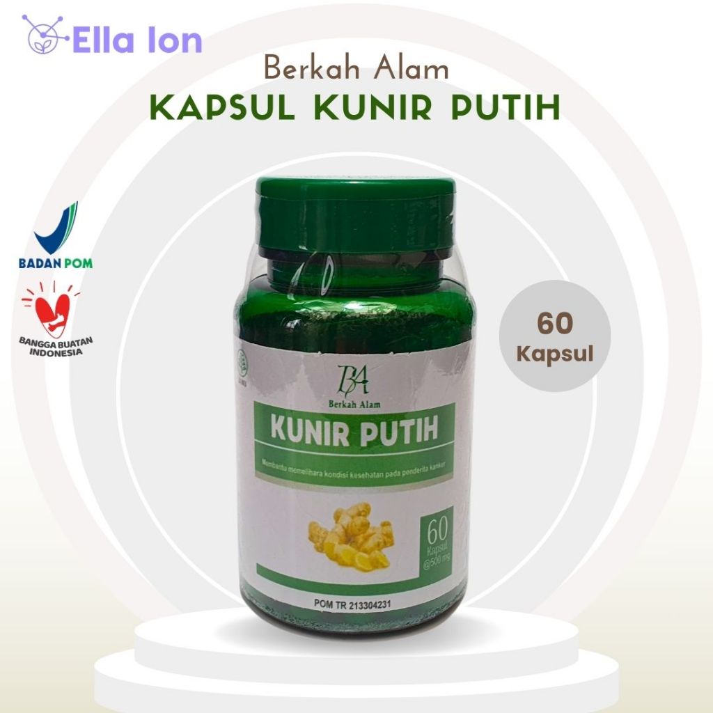 Kapsul Kunir Putih Extrak  @ 60 Kapsul / Kapsul Kunir Putih / Extrak Kunir Putih