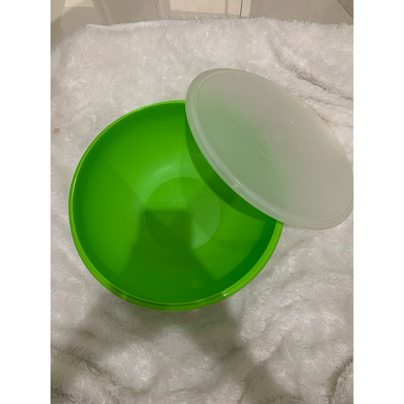 Tupperware bowl hijau besar 6 liter