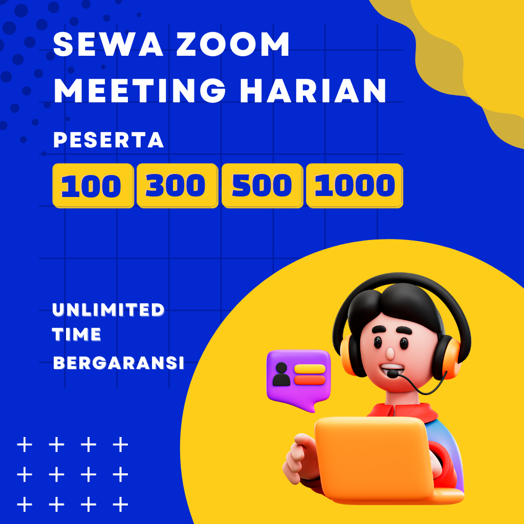 Sewa Zoom Harian 100 300 Peserta Unlimited Meeting Full Garansi