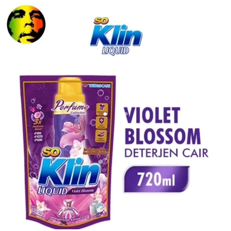 Soklin deterjen cair 750ml  violet
