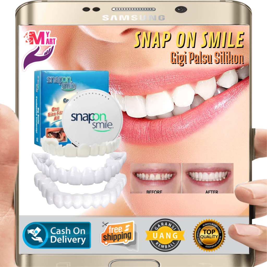 Gigi Palsu Silikon - Snap On Smile Teeth Veneer