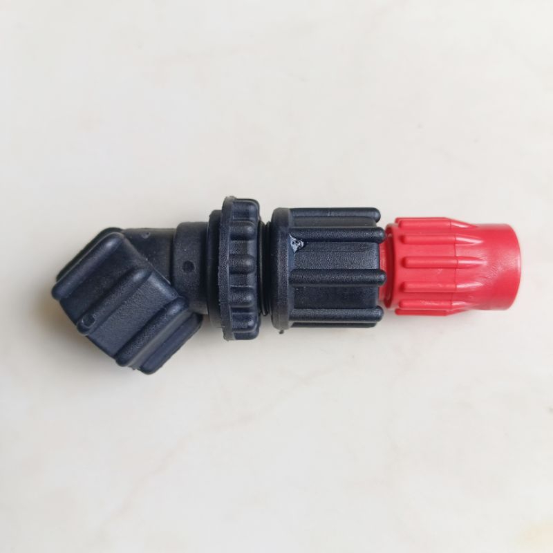Spuyer|Nozzle nosel elbow drat 16 mm kep merah sprayer hama solo 425 elektrik/manual
