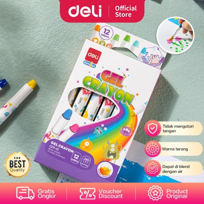 

Deli Gel Crayon 12 Warna C211-12