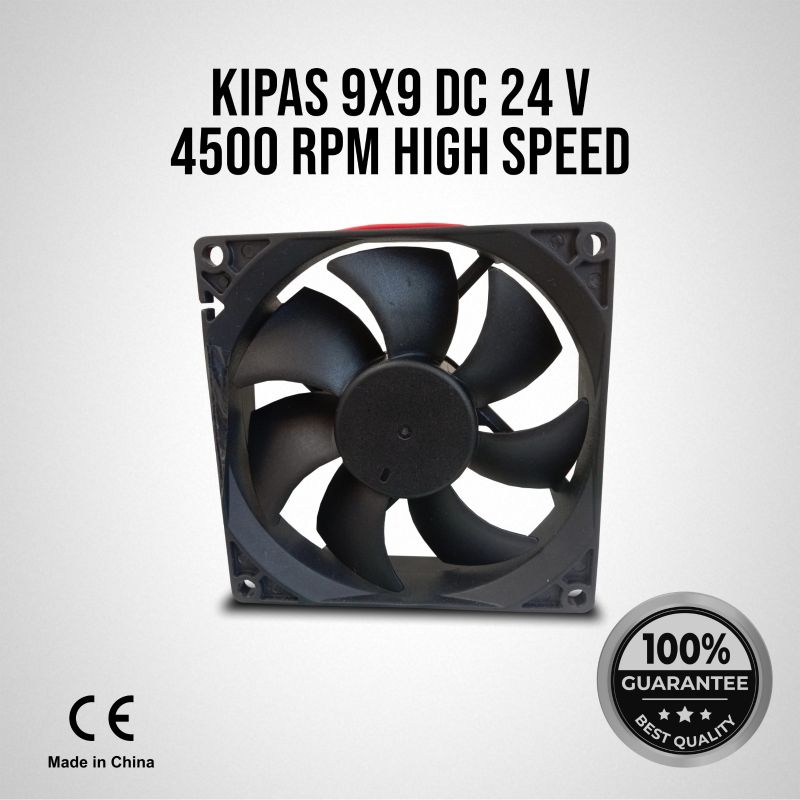 RK KIPAS 9x9 DC 24V LAKONI 0.30A 4500rpm HIGH SPEED MESIN LAS LAKONI 900W, 9x9 cm