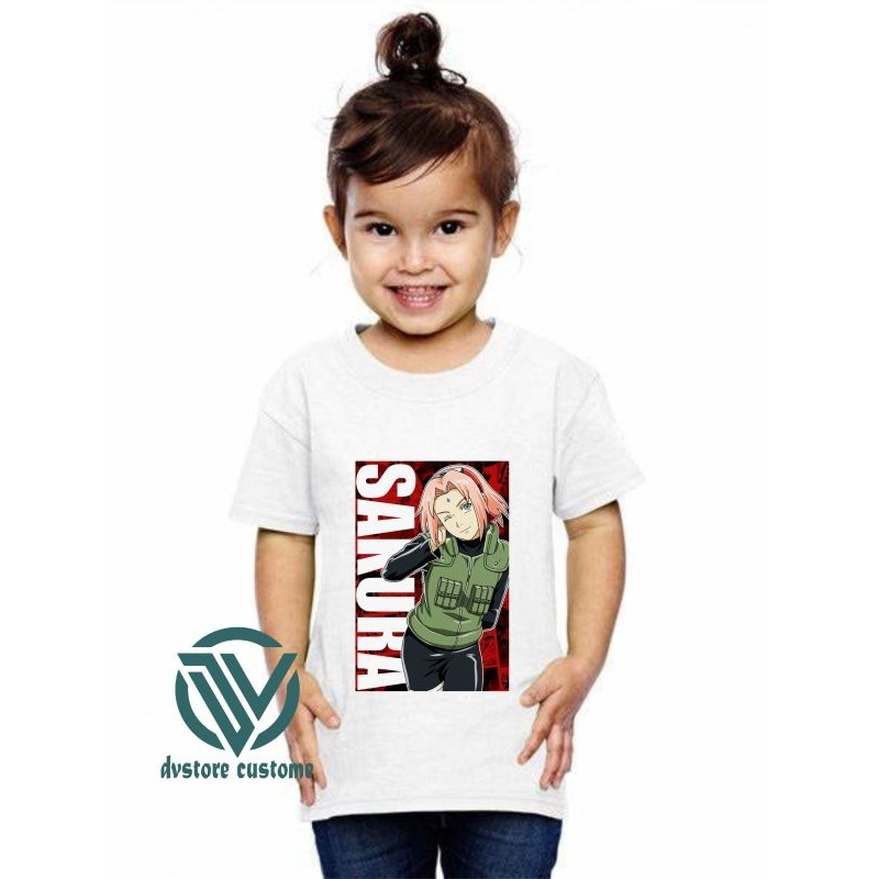 kaos anak sakura//kaos anak naruto//kaos anime anak//kaos anak terlaris