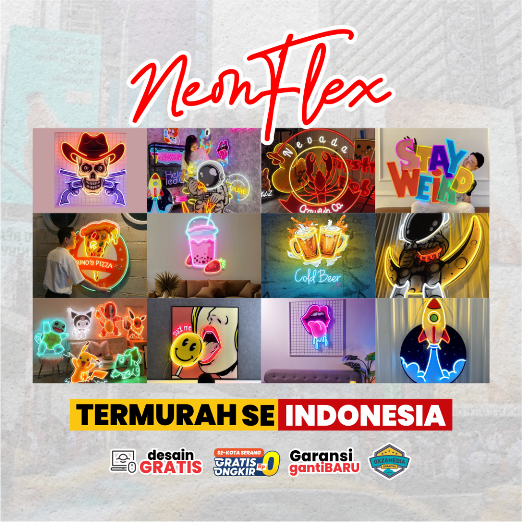 NEON FLEX CUSTOM GAMBAR | NEON FLEX CUSTOM | LAMPU CUSTOM | LED CUSTOM | NEON SIGN TERMURAH DI INDON