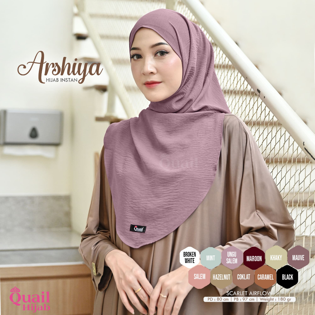 Quail Hijab - ARSHIYA DAILY HIJAB INSTAN ORI QUAIL