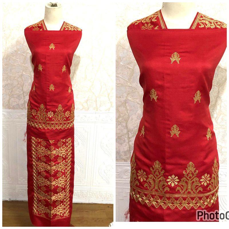 Bahan Baju Kurung Bordir Motif Songket Melayu/Motif Bordir Songket Melayu Mulz - 07