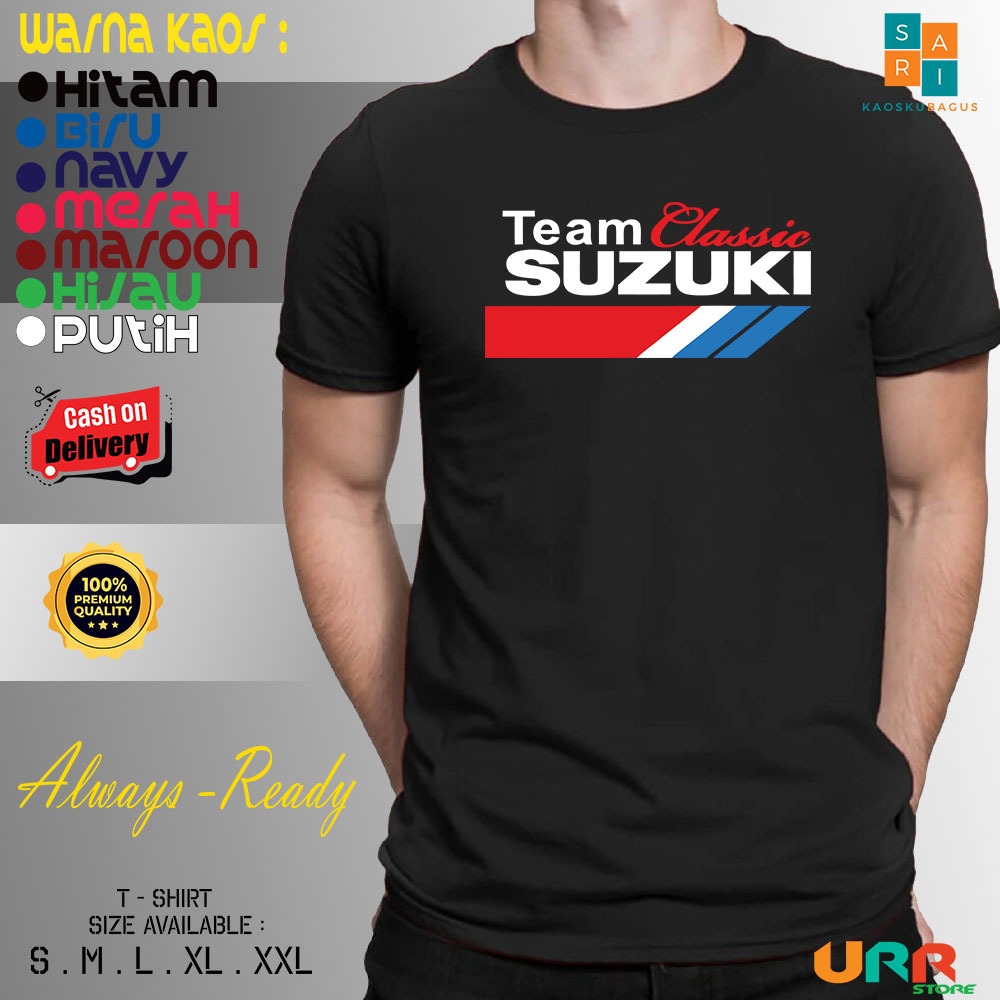 Kaos Tshirt Otomotif Team Classic Suzuki Logo Baju Distro