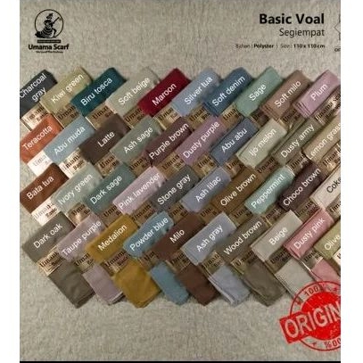 (ORI) BASIC VOAL UMAMA SCARF segiempat