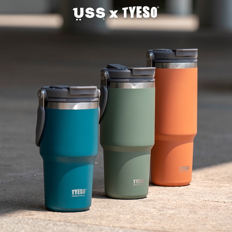 Special Price USS x Tyeso Tumbler Coffee Mug 9 ml Aesthetic Korea Kantoran Tahan Dingin 24 Jam Mudah