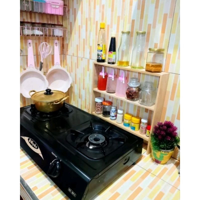 Rak bumbu / rak bumbu dapur / rak bumbu kayu / rak bumbu minimalis