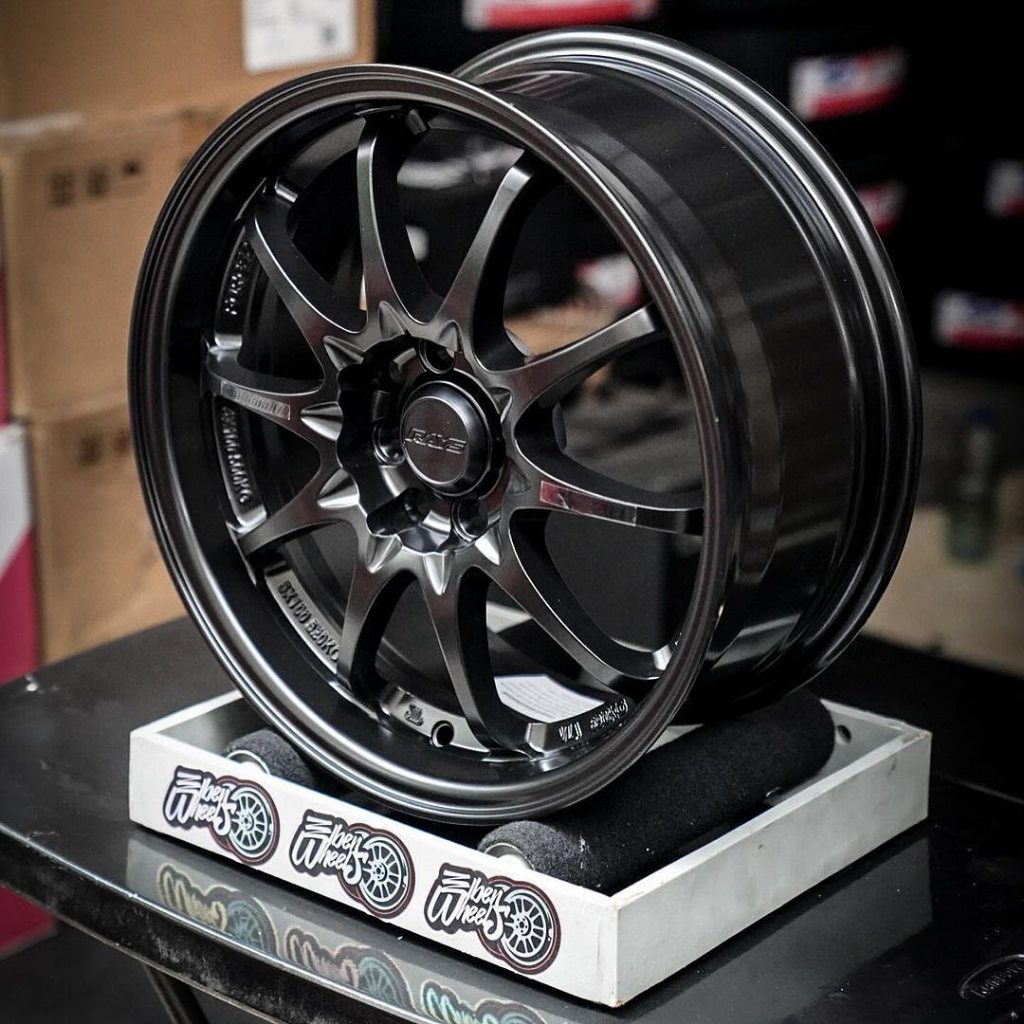 Velg Racing Mobil Volk Rays CE28 Ring 16 PCD 4x100/114 Lebar 7 ET 40 Matte Black (Set 4 Velg)