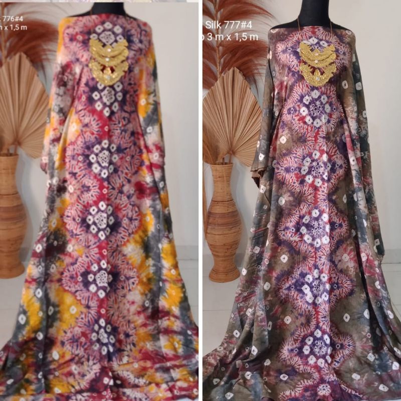 Kain Jumputan Palembang 3 Meteran Bahan Dasar Seragaman Batik Jemputan Couple Handmade