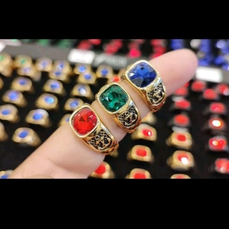 Cincin Titanium Batu Cutting / Cincin Pria Keren