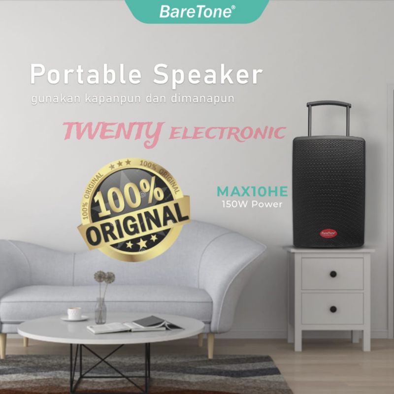 speaker tws BareTone max10he original speaker portable baretone max10he speaker bluetooth 10inch