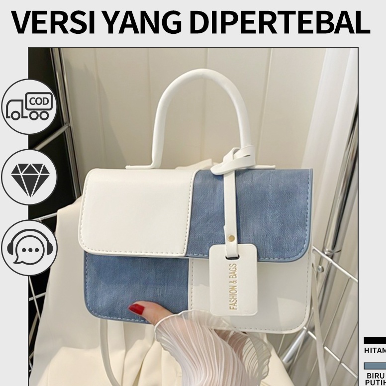 LANGSUNG ORDER tas selempang wanita korea tas kondangan wanita elegan import sling bag wanita Putih 