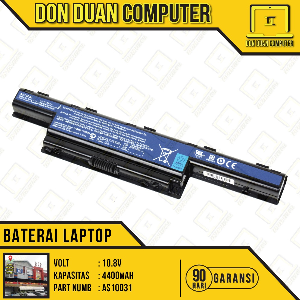 STAR BRANDS Baterai Batre Laptop Acer Aspire AS1 AS1D31 4738 4741 4739 4752 475 E1471 AL12A32 V5471 V5431 E1