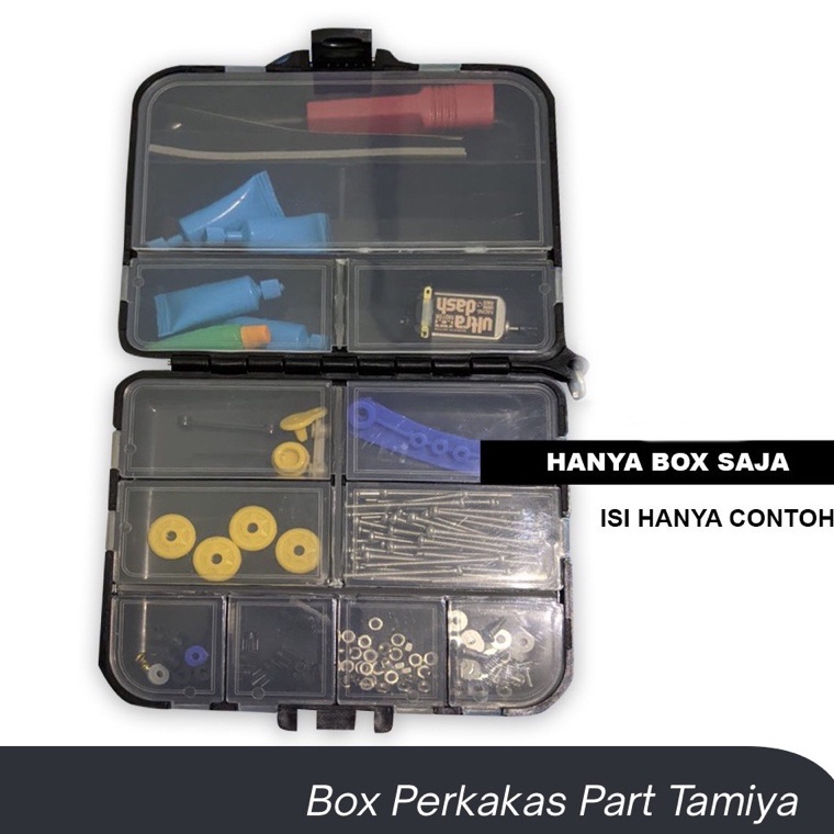 Stock banyak  BOX Perkakas Part Tamiya Kotak Dinamo Penyimpanan Part Tamiya Kotak ayo diorder