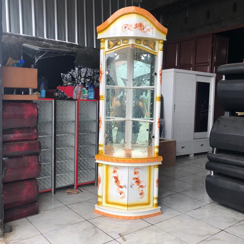 Lemari Hias cristal minimalis 2 pintu