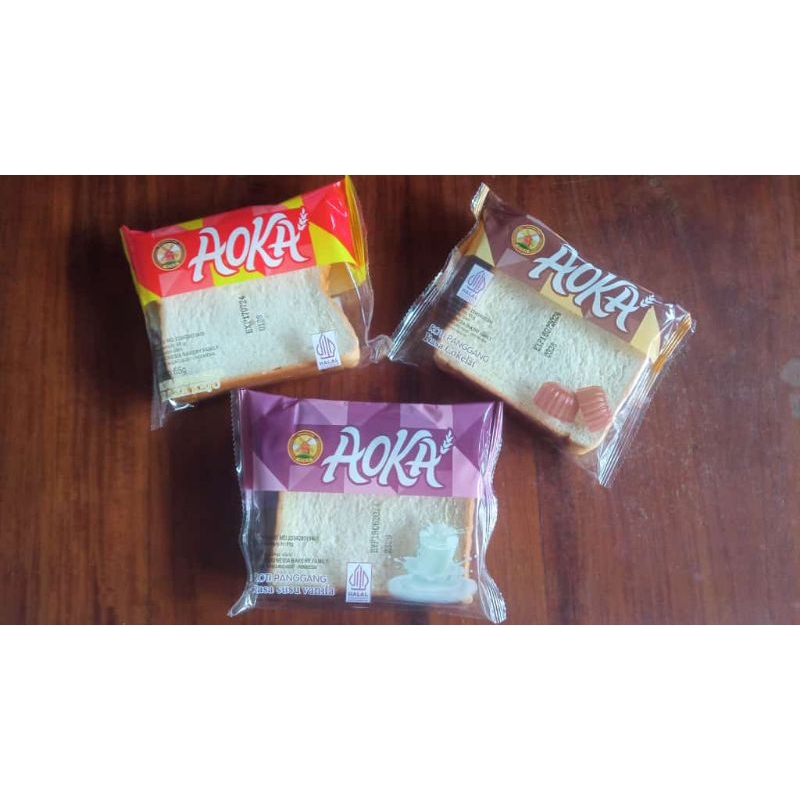 

Roti Aoka Keju, Coklat & Susu Vanila isi 3pcs