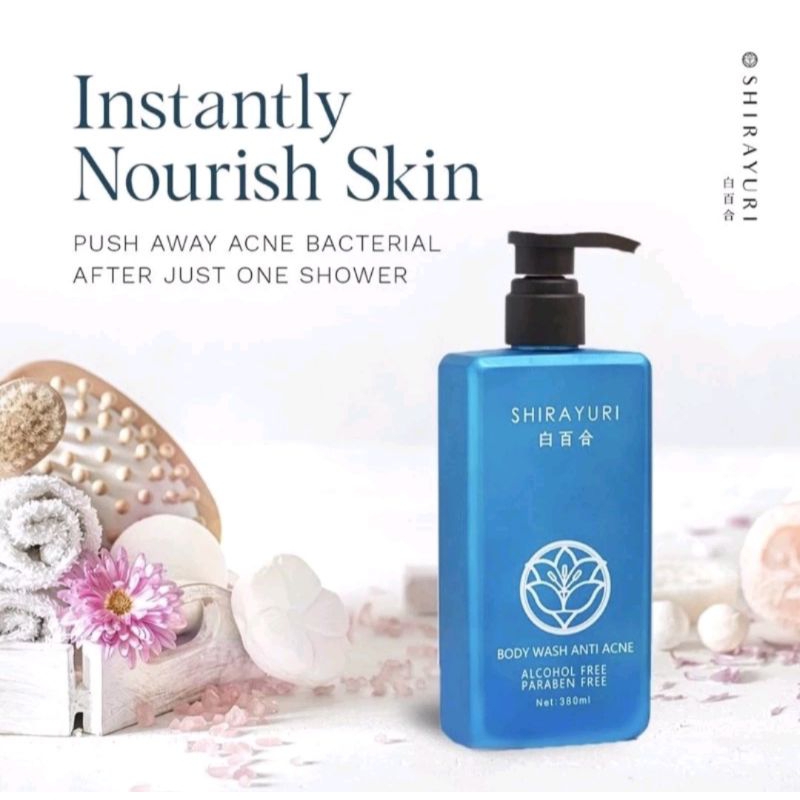 Sabun Shirayuri Anti Bacterial Anti Acne Body Wash (Biru)