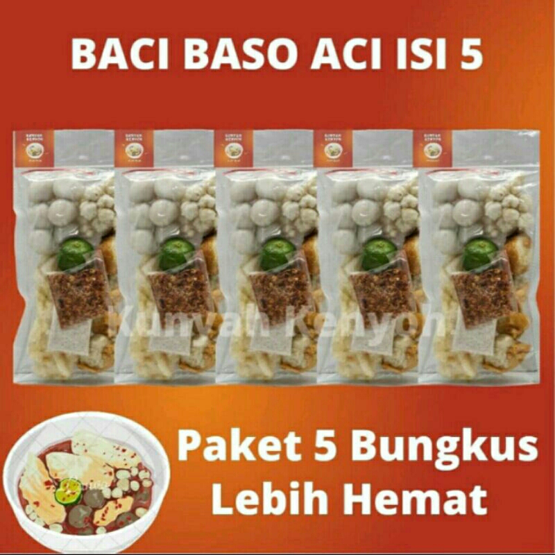 

baso aci paket murah 5pcs / baso aci jeletot suhah khas mom ara
