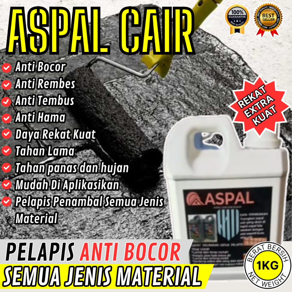 Penambal Semua Jenis Material Aspalt Terbaik Anti Rayap Aspal Cair 1 Kg  Aspal cair pelapis anti boc