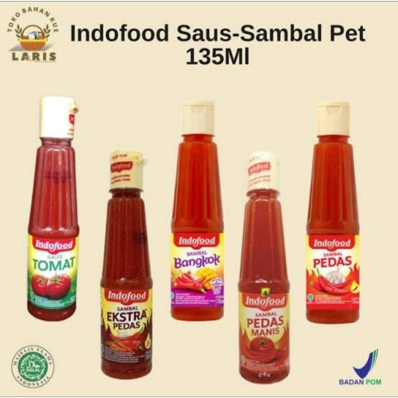 

Indofood sambal pedas Botol 135ml