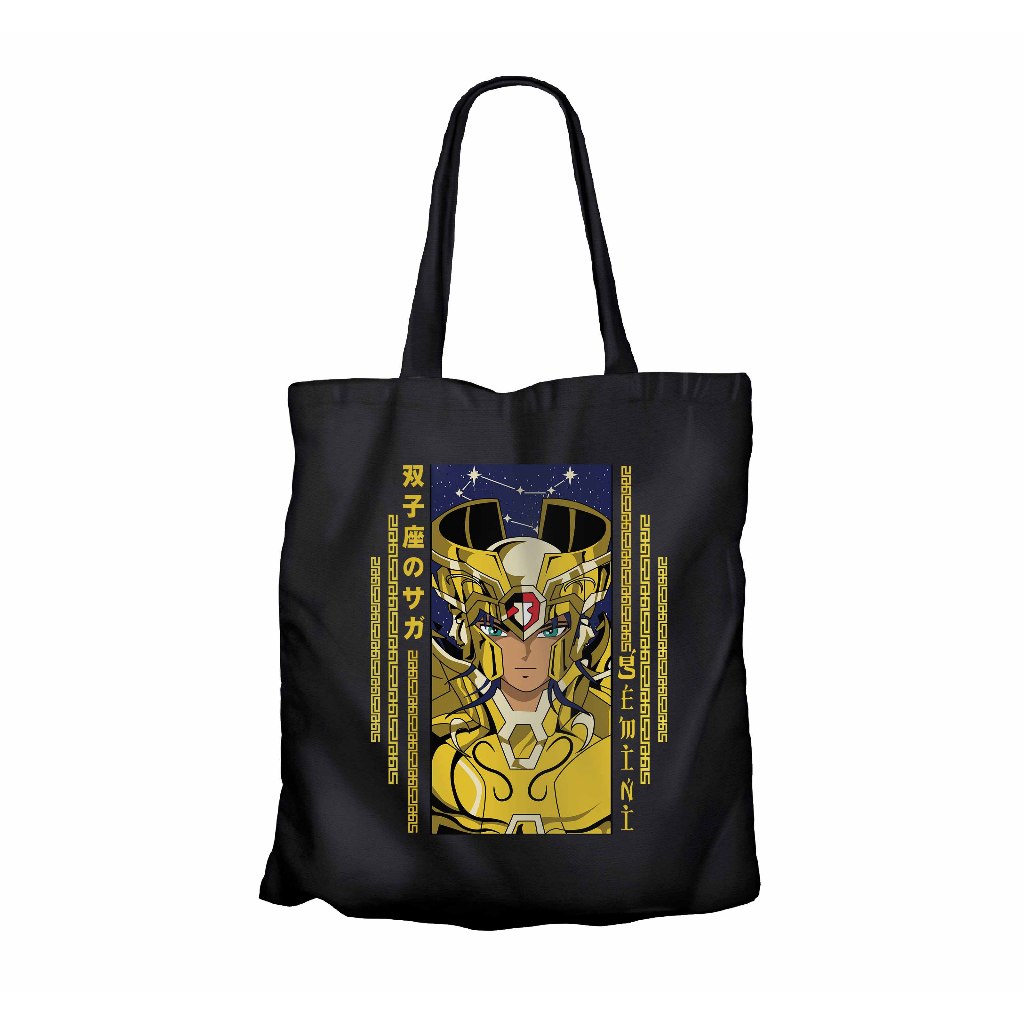 Tote bag infinite anime GOLD SAINT GEMINI - SAINT SEIYA material canvas