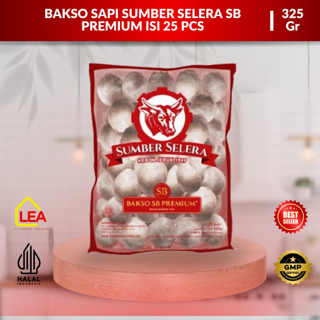 

Bakso Sapi Sumber Selera SB Premium isi 25pcs/ 325Gr