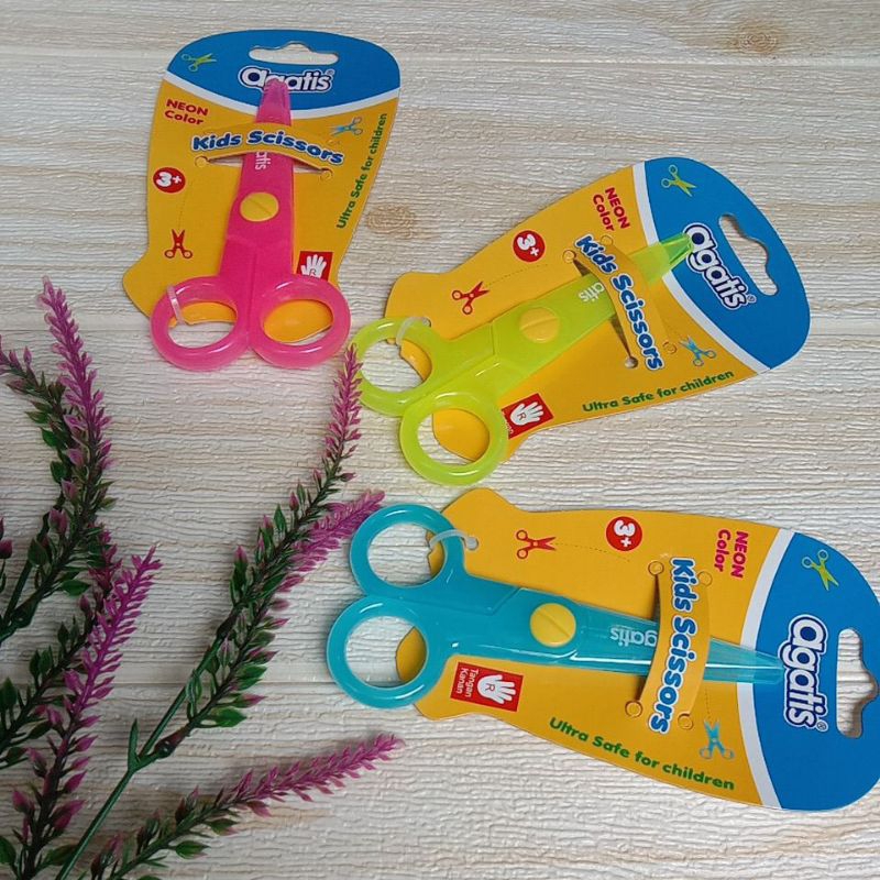 

Gunting Kertas Anak Plastik Agatis Neon Color - Gunting Sekolah Aman ATK